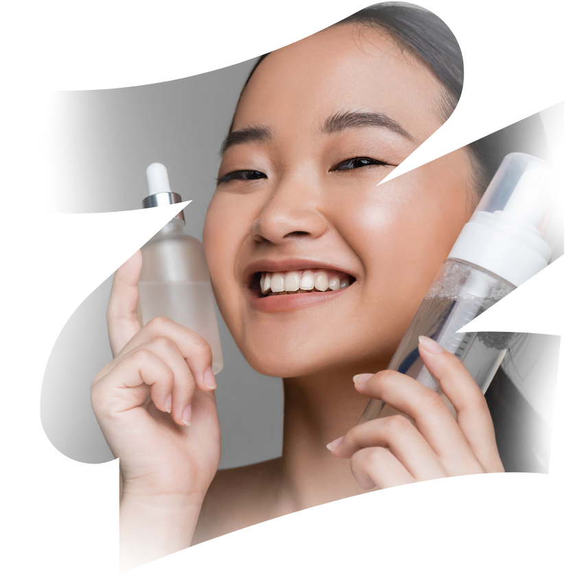 Aesthetician performing a facial treatment at Aglow Aesthetic Clinic